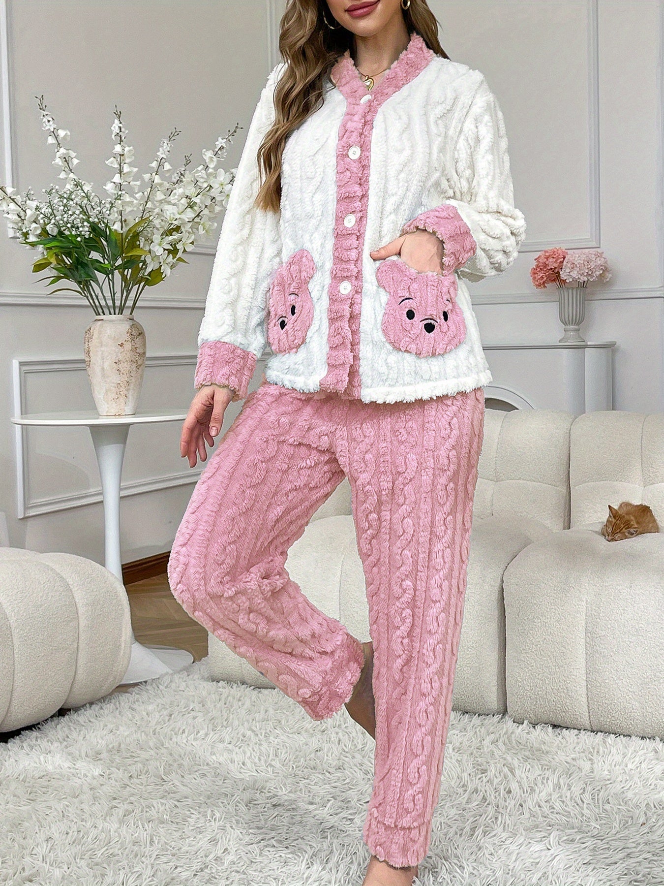 Autumn/Winter New 's Pajama Set, Long Sleeve & Legs