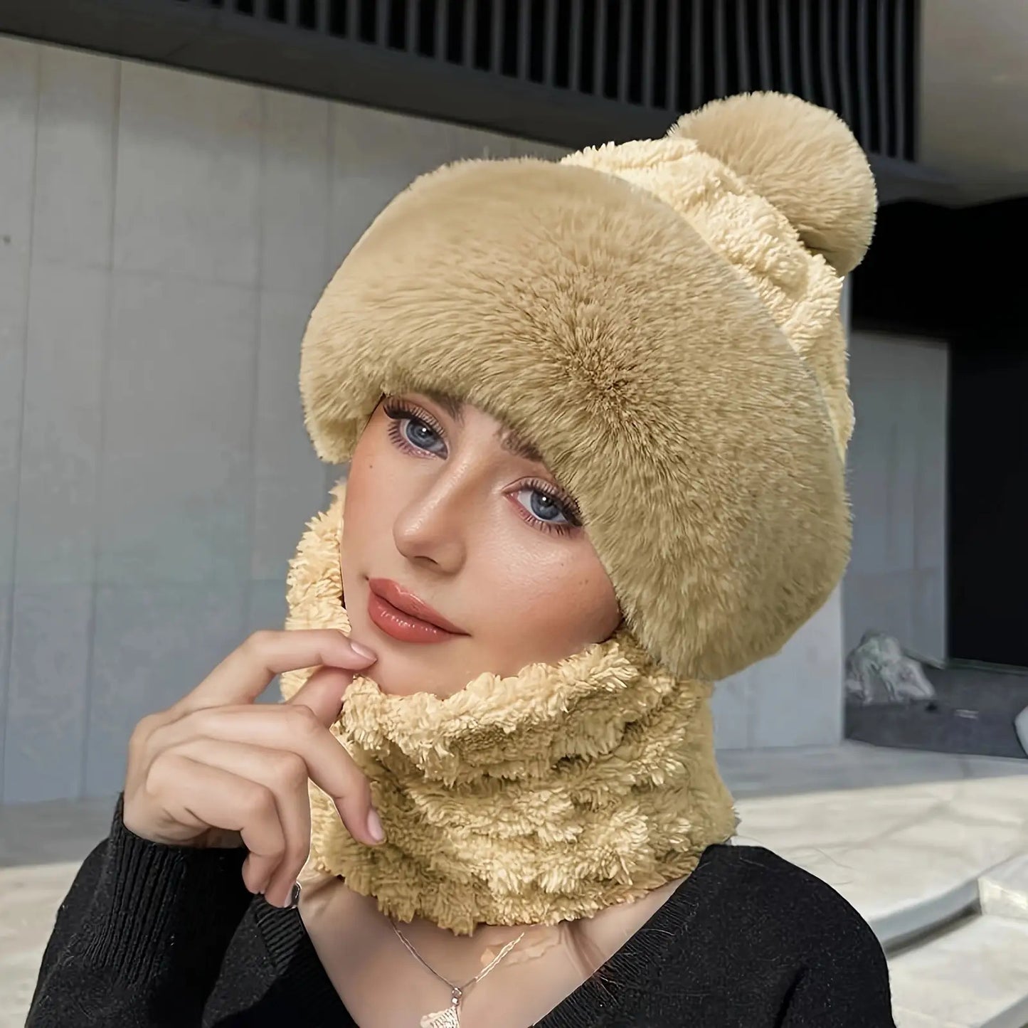 Winter Fleece-Lined Ear Warmer Hat
