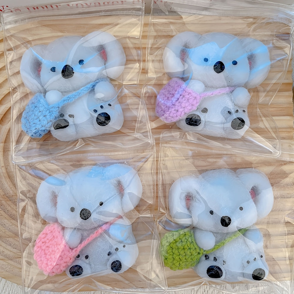 1/2/3/4pcs Cute Koala Squeeze Toy with Slow Rebound, Ideal for Birthday And School Party Gifts (Random Color Backpack)