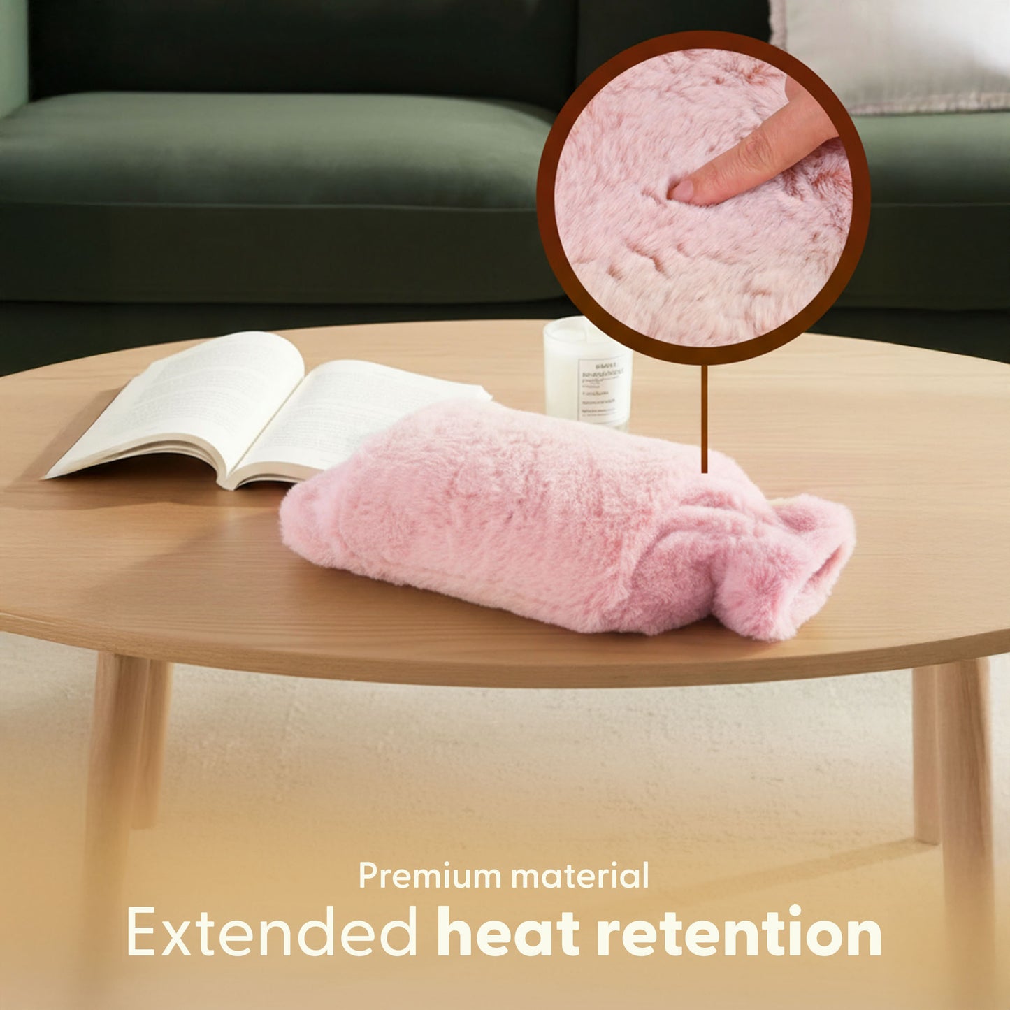 Cosy Hot Water Bottle with Plush Cover