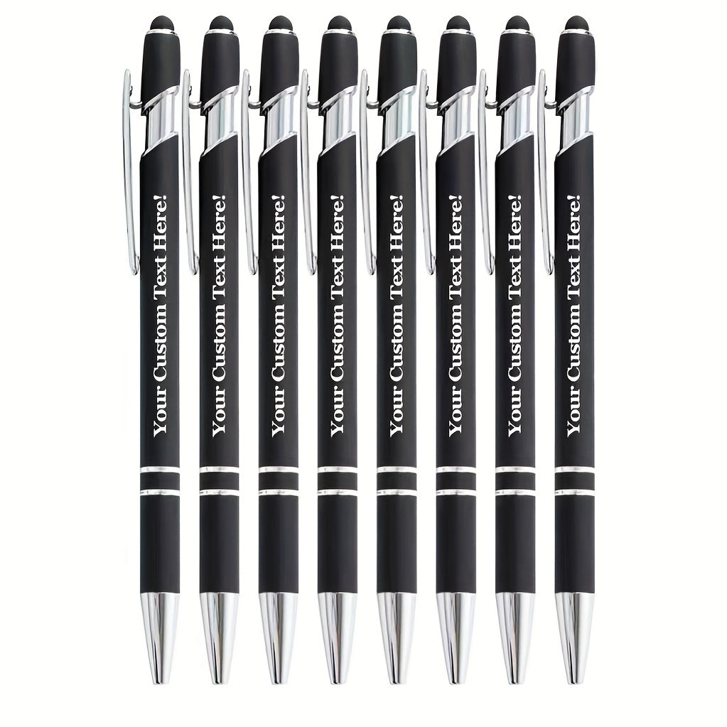 8pcs/16pcs/24pcs Round Metal Retractable Ballpoint Pen Set | Smooth Writing Experience, Medium Tip, Suitable for Office, School, Diary and Art Projects, with Personalized Touch