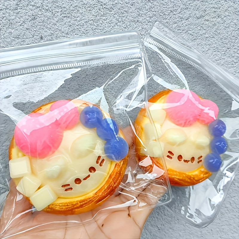 Adorable Kitten Egg Tart Stress Ball - Claw-Themed, Fun DIY Toy for Office, Parties & School Rewards - Perfect Christmas/Halloween/Easter Gift