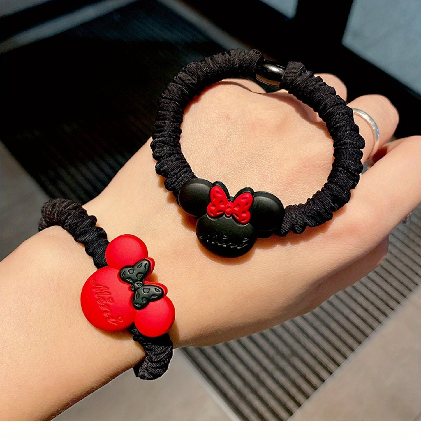 Disney 1pc Mickey Headband | New Style Cute Simple Hair Tie Ponytail Ring for Women | Perfect Travel Outfit Matching Decoration