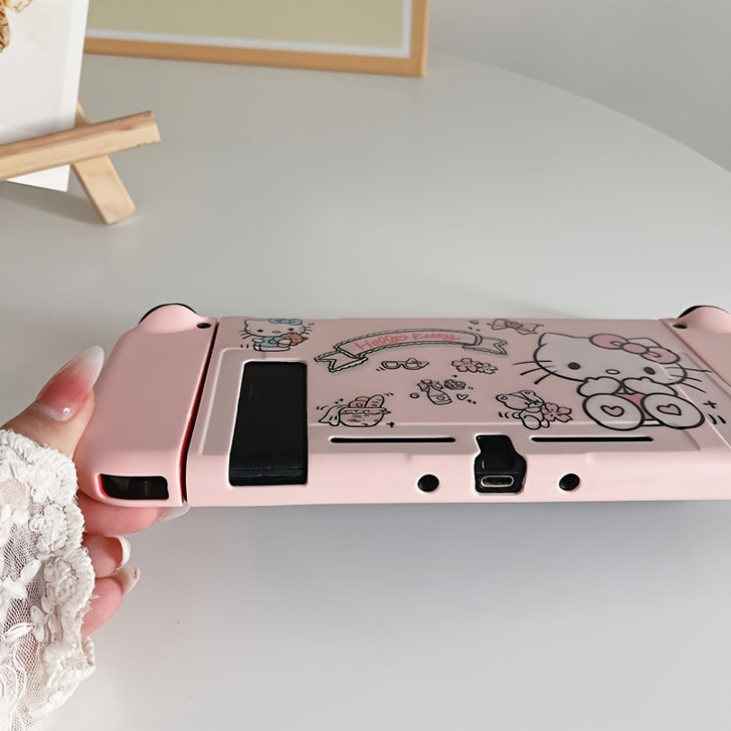 [Waterproof Hello Kitty TPU Case] Sanrio 2pcs Hello Kitty Soft Shell Case, Pink TPU Material, Anti-fall, Waterproof, Anti-scratch, Anti-fingerprint, Skin-friendly Texture, Dirt-resistant
