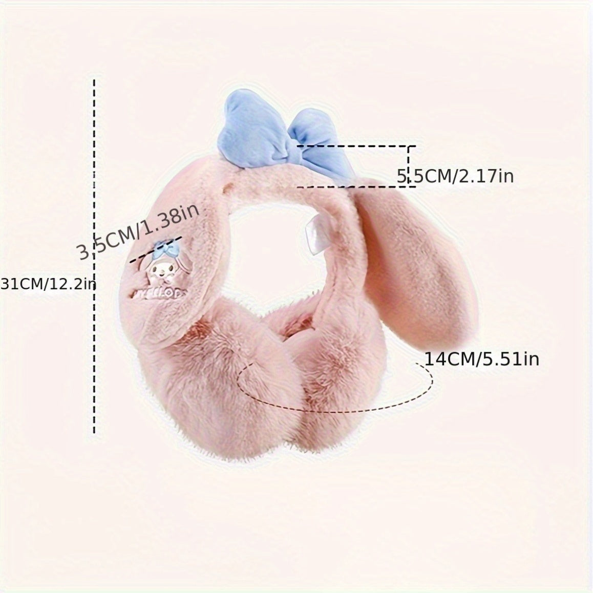 1pc Sanrio for kuromi & for My Melody 3D Thickened Ear Muffs