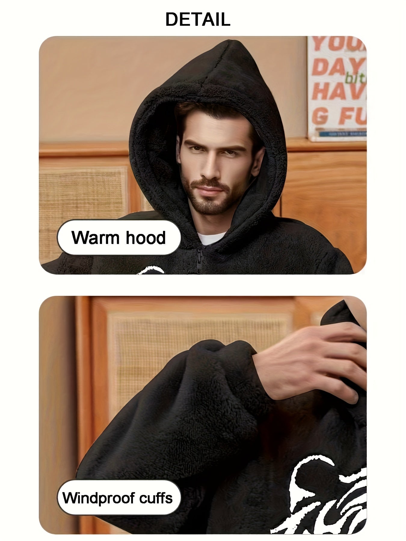 Flannel 2025 Winter New 2-Piece Tiger Embroidered Long Pants Loungewear Set.