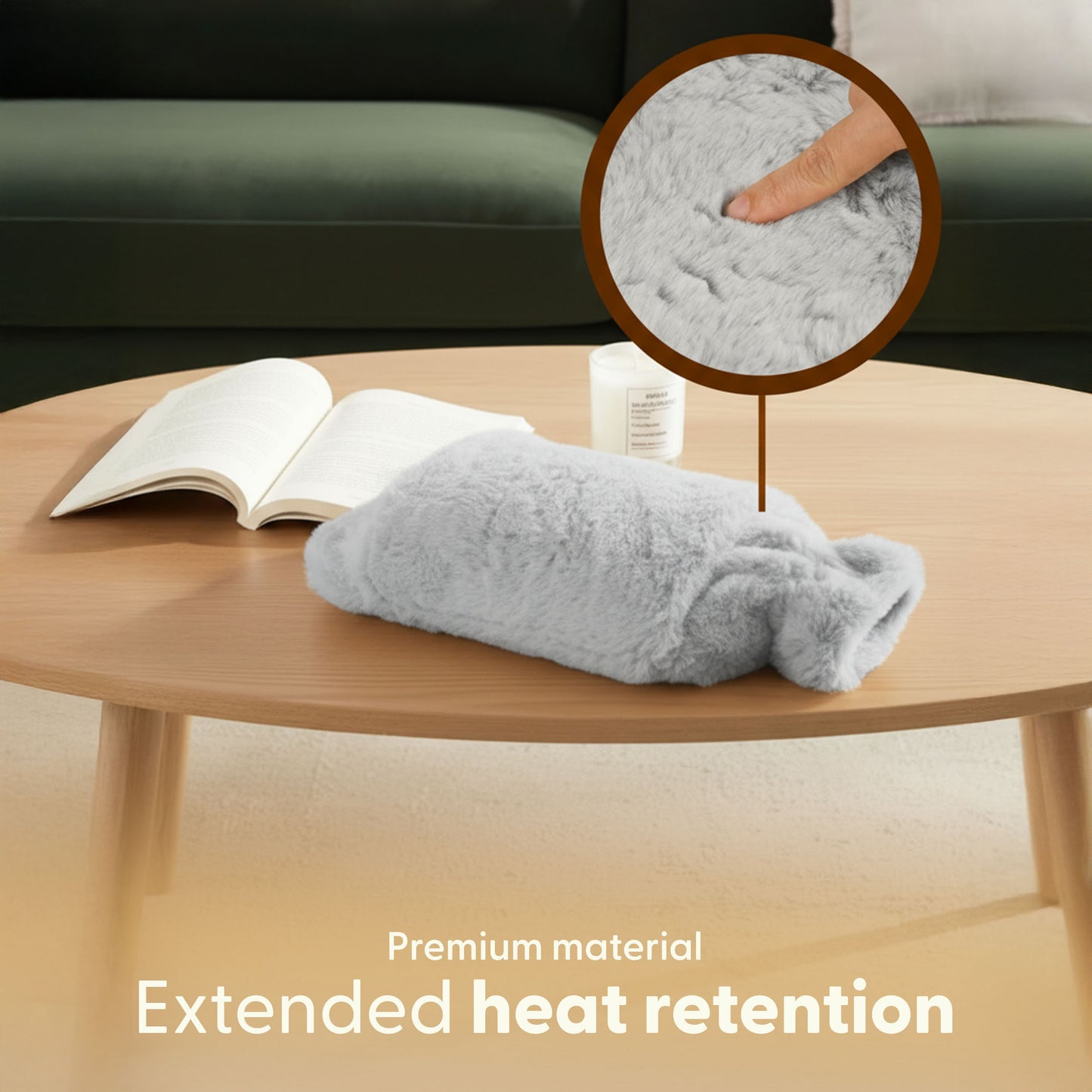 Cosy Hot Water Bottle with Plush Cover