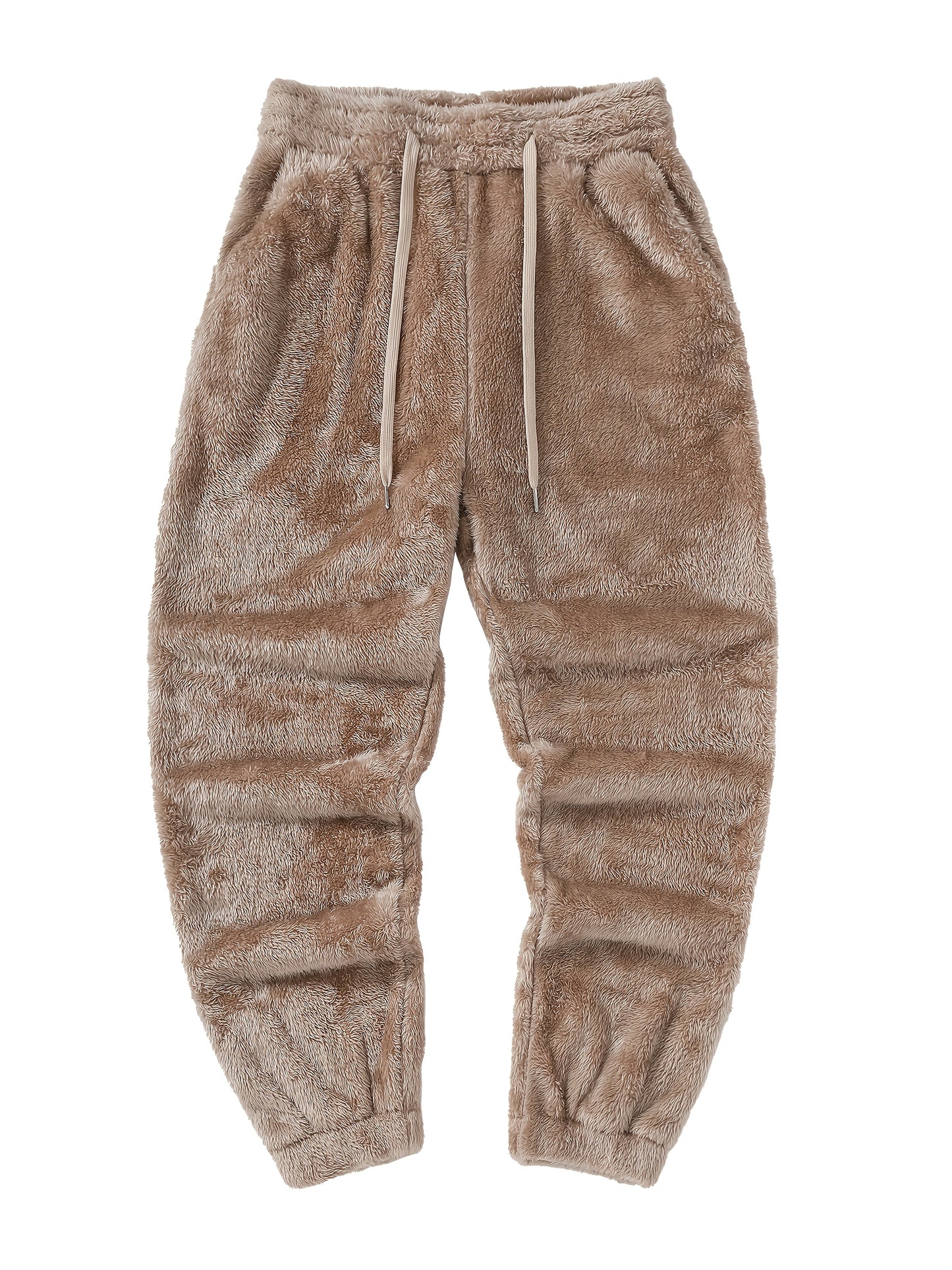 Men'S Solid Colour Hooded Sweatshirt with Long Pants, a Thickened And Warm Two-Piece Set.