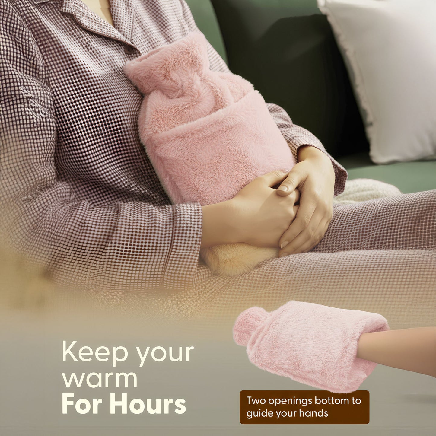 Cosy Hot Water Bottle with Plush Cover