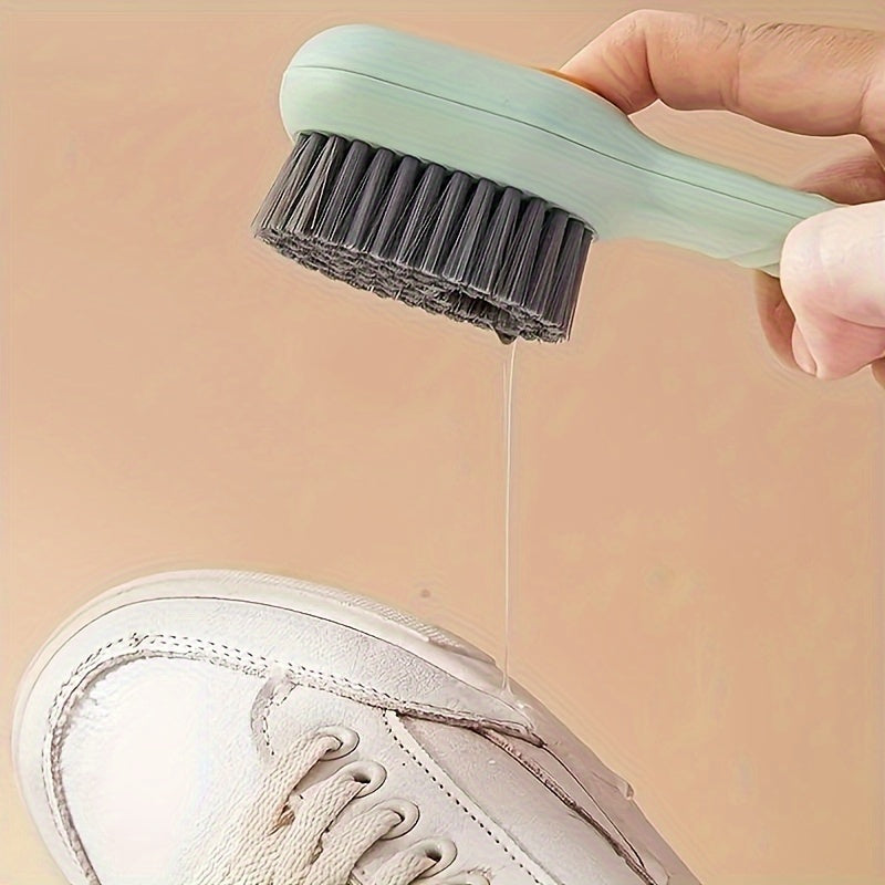 Liquid Dispenser Shoe Brush, Soft Bristles, Multi-Functional Cleaner