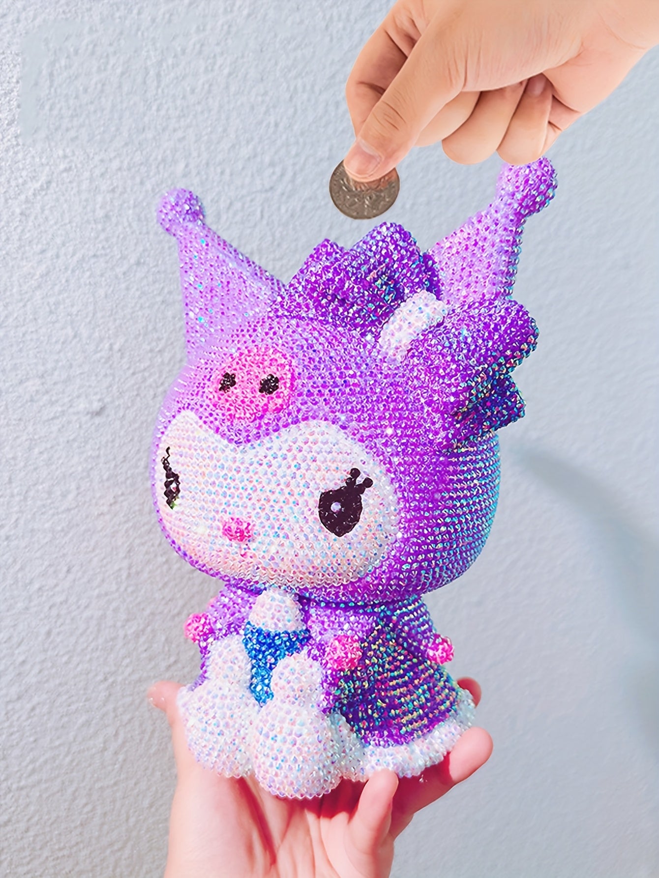 [Diamond Studded] DIY Diamond Studded Cute Cartoon Cat Coin Bank .