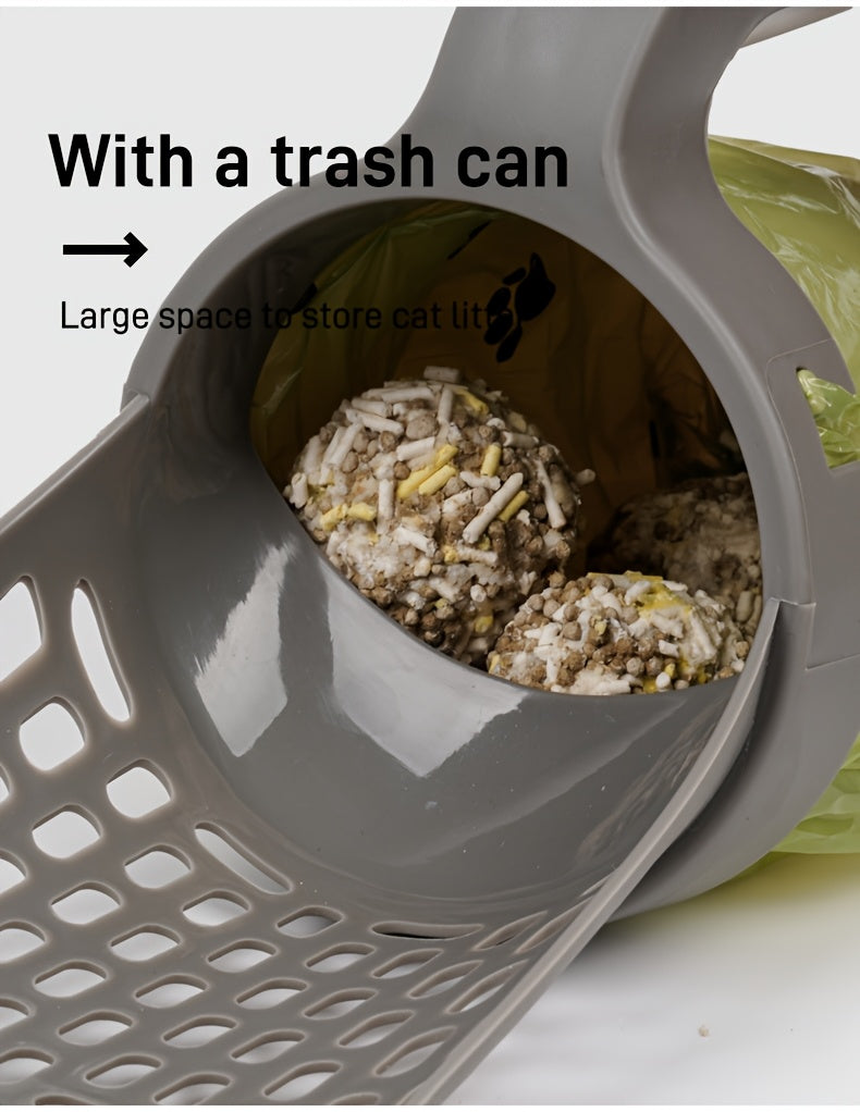 2-in-1 Cat Litter Scoop with Trash Can