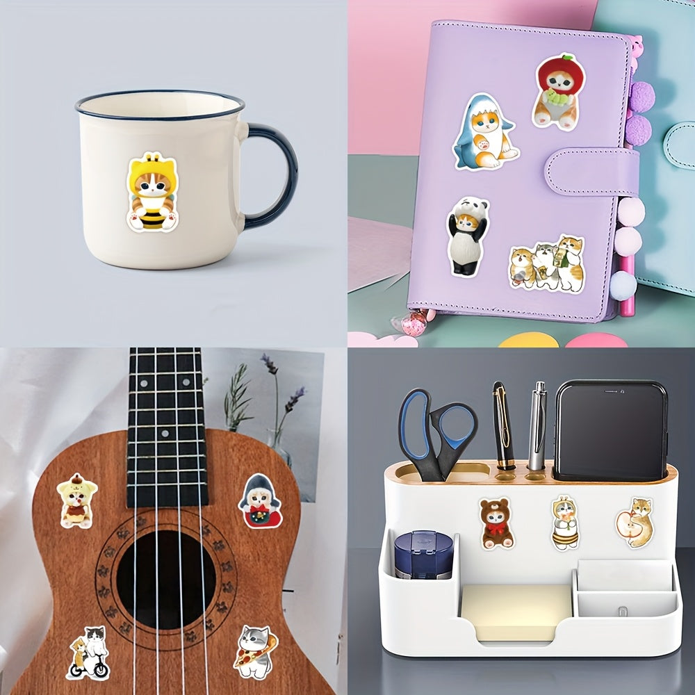 55pcs Mofusand Sticker, for Decorating Stationery, Cup, Mobile Phone, Laptop, Suitcases, Refrigerator, Skateboard, Guitar