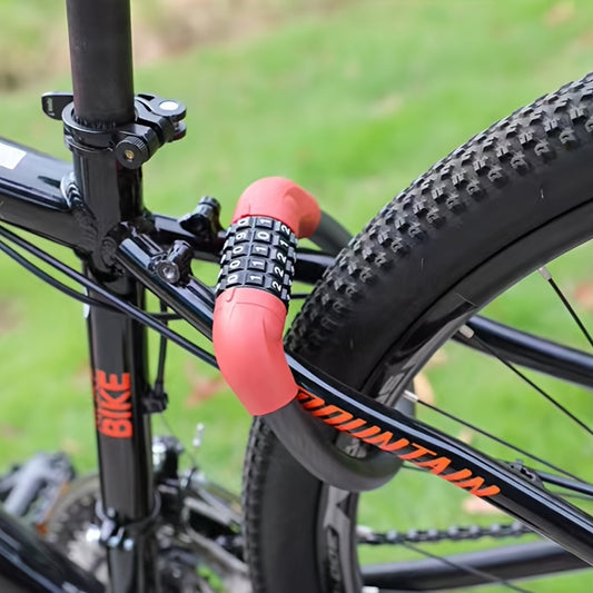 Five-digit Password Electric Bike Lock With Steel Cable And Wire For Anti-theft