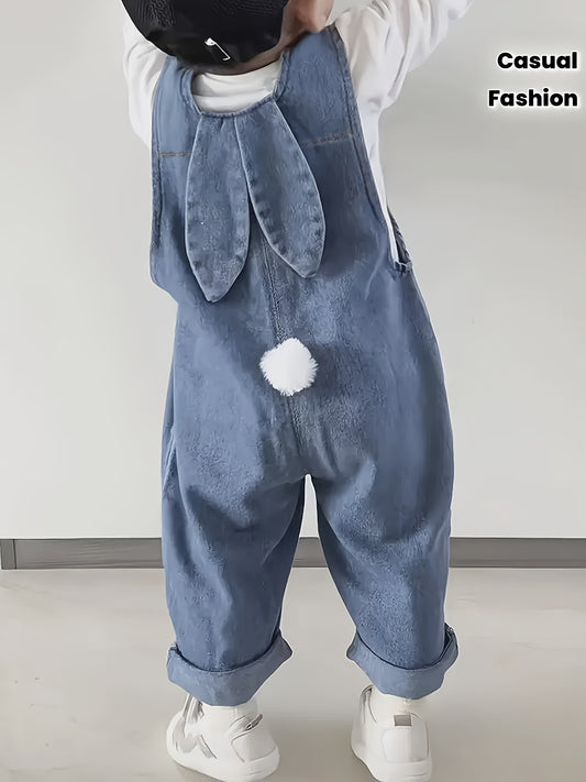 Stylish Rabbit Ears Overalls