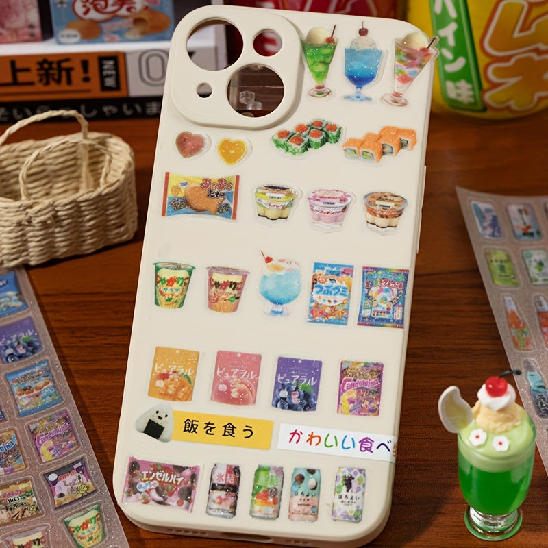 1 Roll Japanese Food-Themed Washi Tape - High Quality PET Film with Sushi, Ramen, Mochi & Matcha Designs for Scrapbooking, Journals, DIY Crafts - Cute Kawaii Decorative Gift for Birthdays, Holidays, Scrapbooking Essentials |