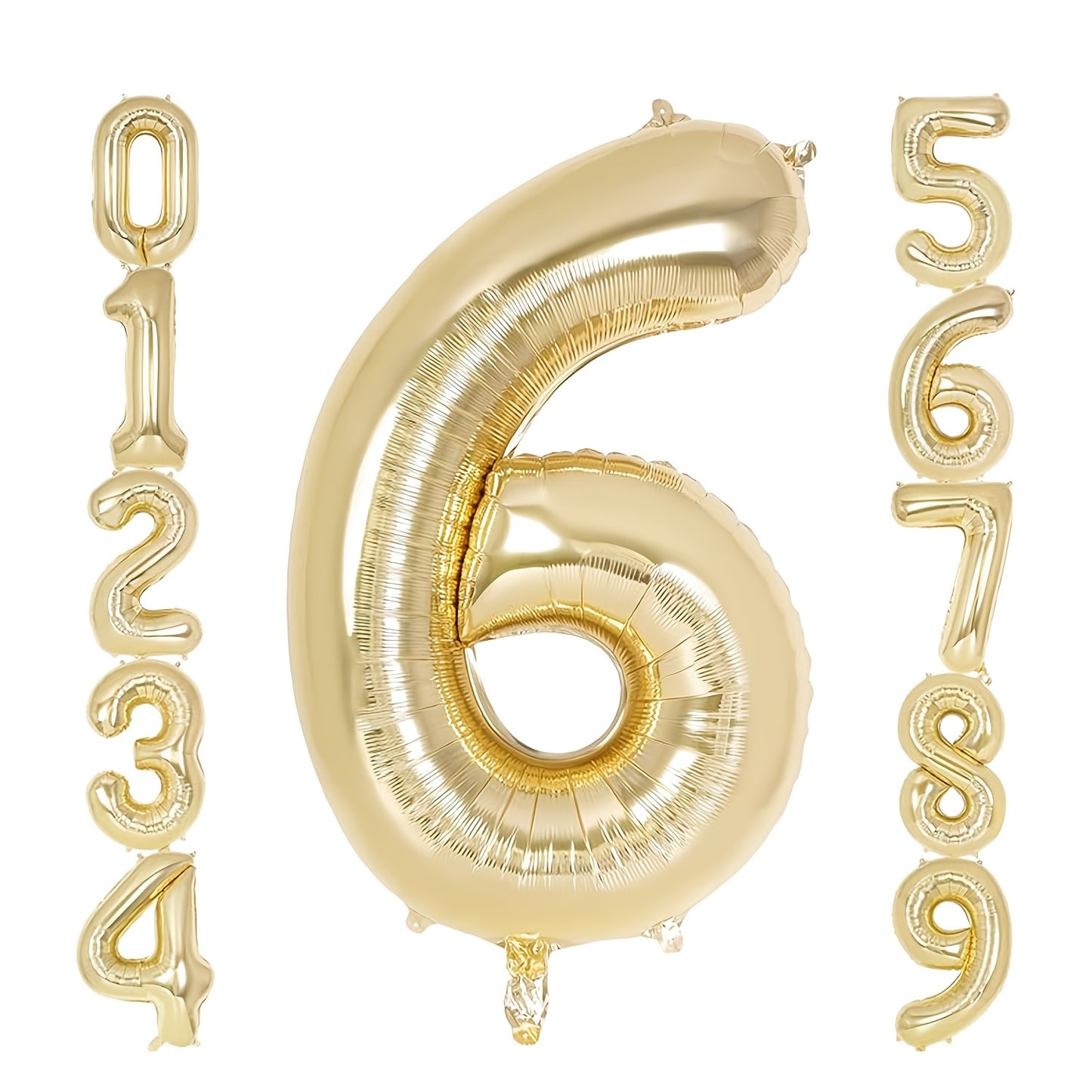 Large 40 Inch Golden Metallic Aluminum Film Balloons - No Electricity Needed Party Decoration for Birthdays, Anniversaries, New Year Celebrations - Suitable for Ages 14+, Set of 1