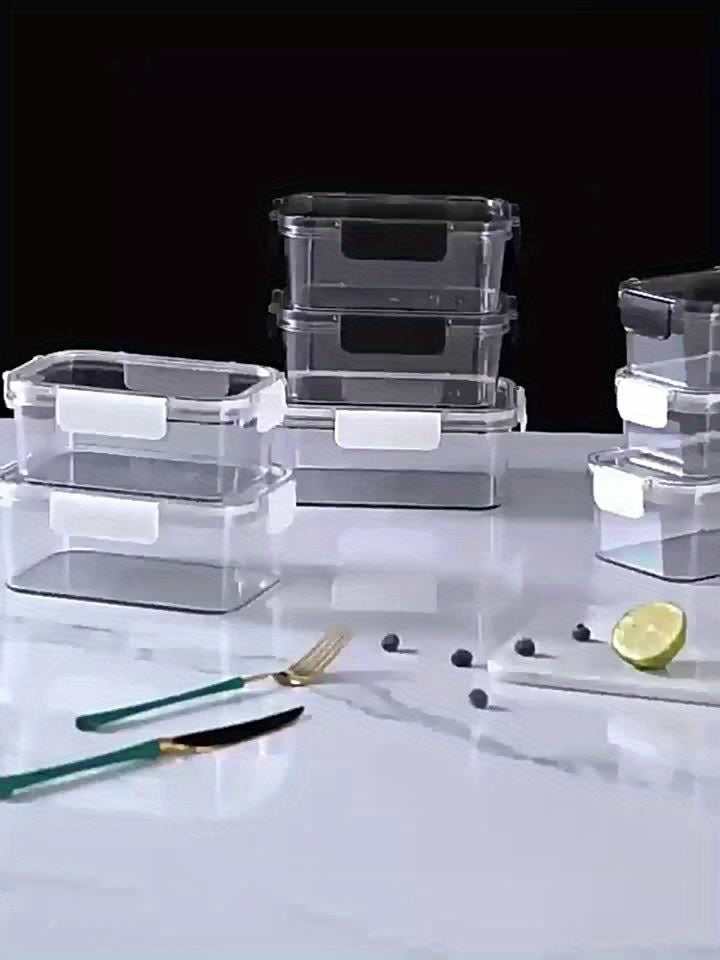 12pcs Stackable Containers 12pcs Stackable Refrigerator Storage Containers with Sealing Lid