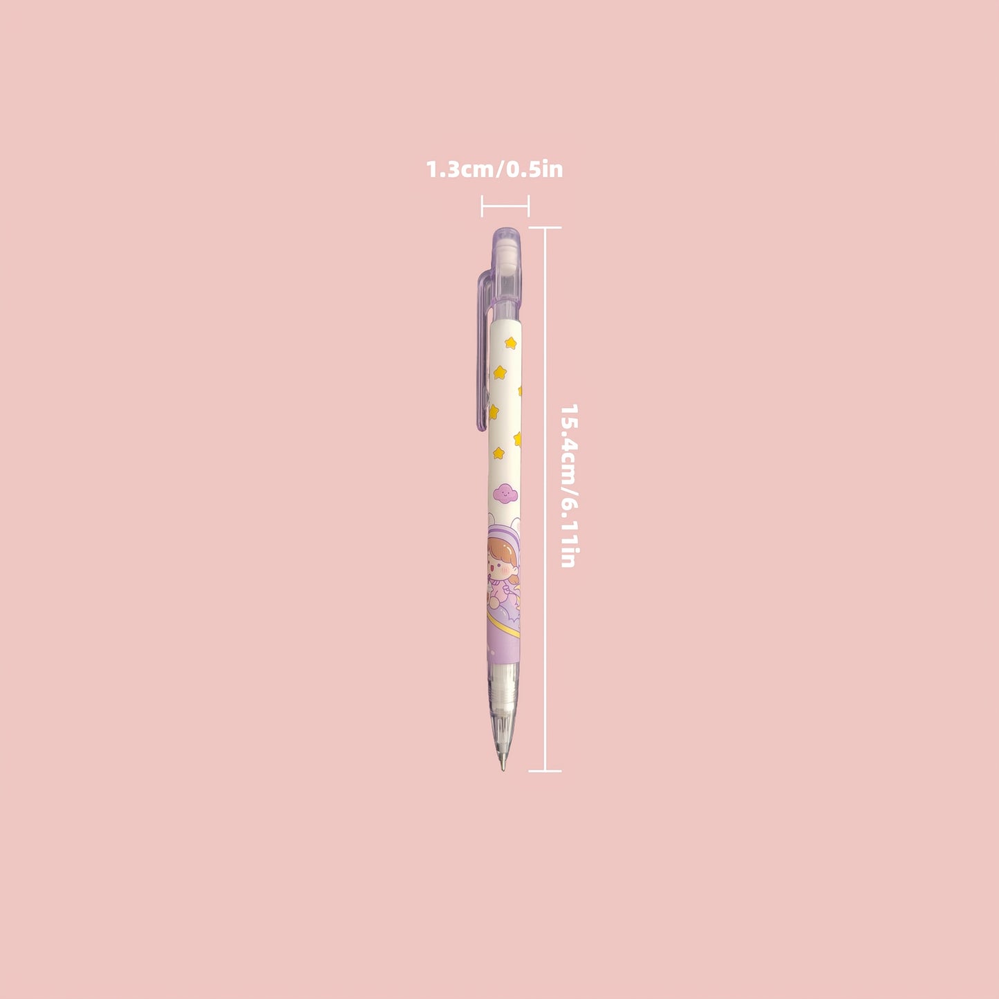 5/10 Random Automatic Pencils, 0.5mm, Various Colors & Patterns - Write Smoothly, No Need to Sharpen, Lightweight & Durable Plastic, Perfect for School & Office Supplies, Stationer