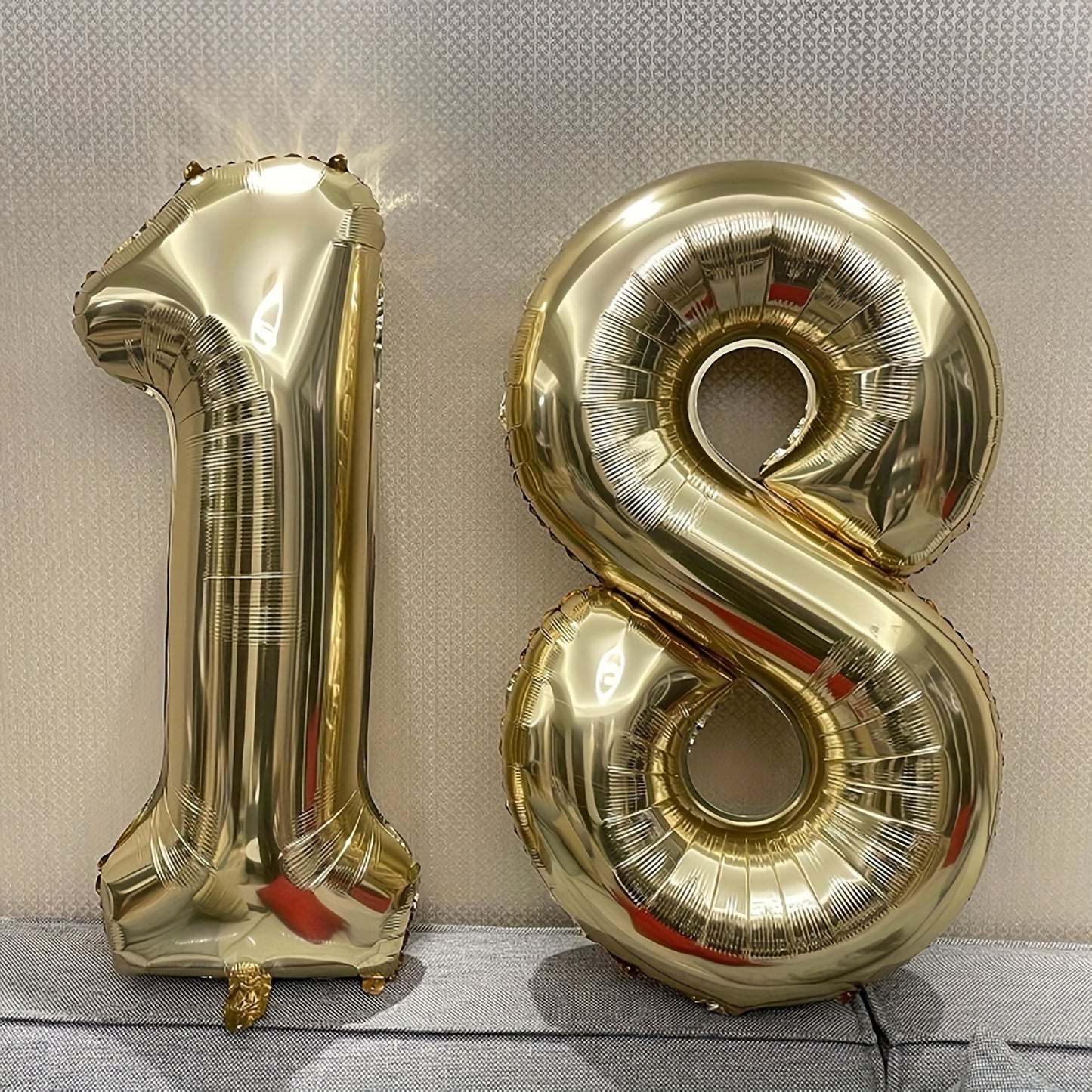 Large 40 Inch Golden Metallic Aluminum Film Balloons - No Electricity Needed Party Decoration for Birthdays, Anniversaries, New Year Celebrations - Suitable for Ages 14+, Set of 1