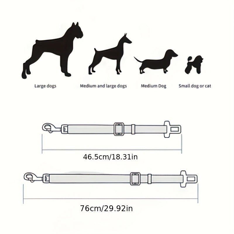 Secure Your Pet in the Car with This Adjustable Harness & Seat Belt Lead Leash!