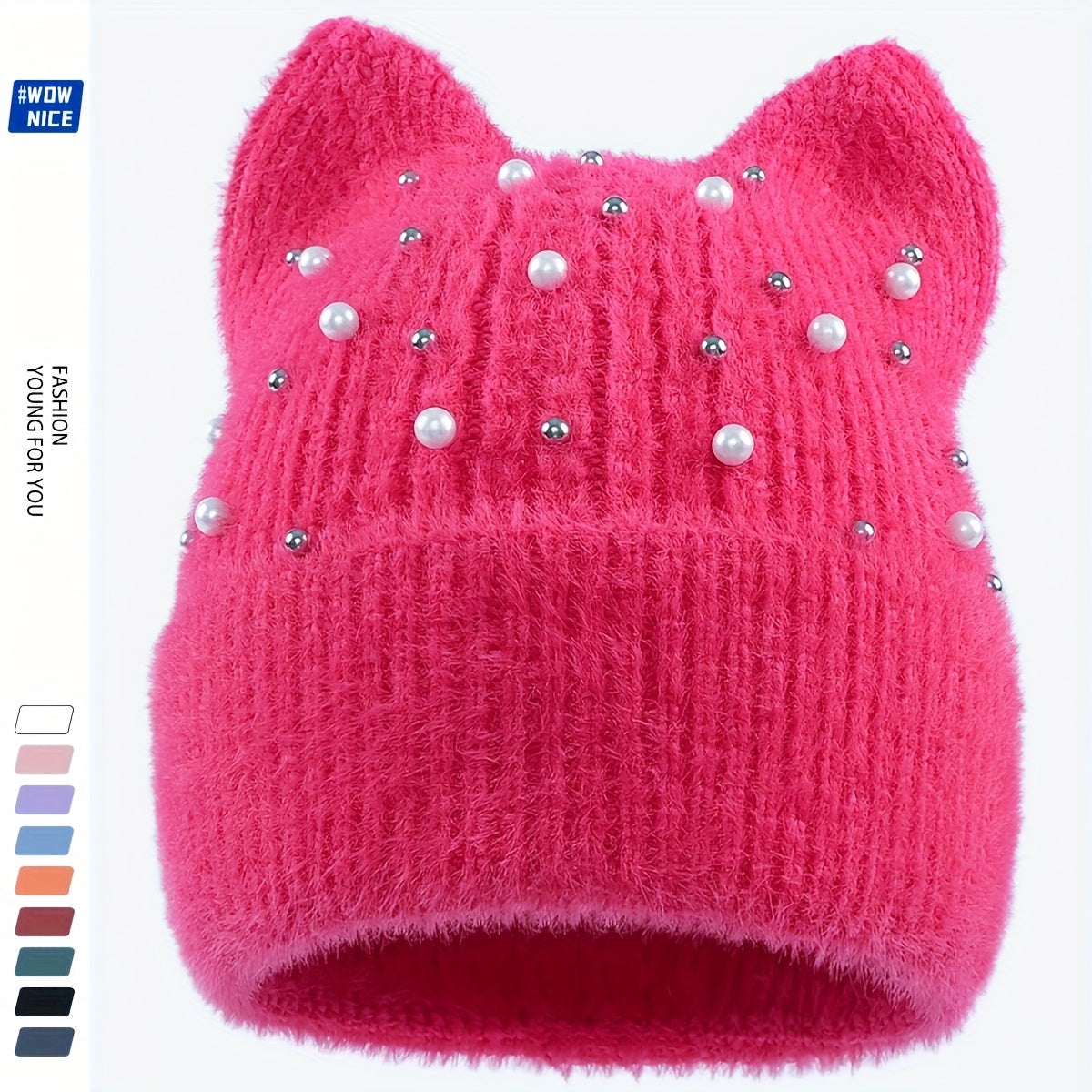 1pc Thick Plush Winter Beanie Hat