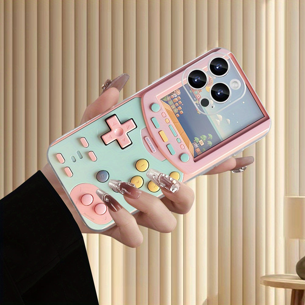 3pcs Set Featuring a Creative And Popular Pink Retro Game Console Design, Transparent, White, And Black Soft Phone Cases, Compatible with Iphone 16/15/14/13/12/11/XS/XR/X/7/8 Plus/Pro/Max/Mini, Suitable As Gifts for Birthdays
