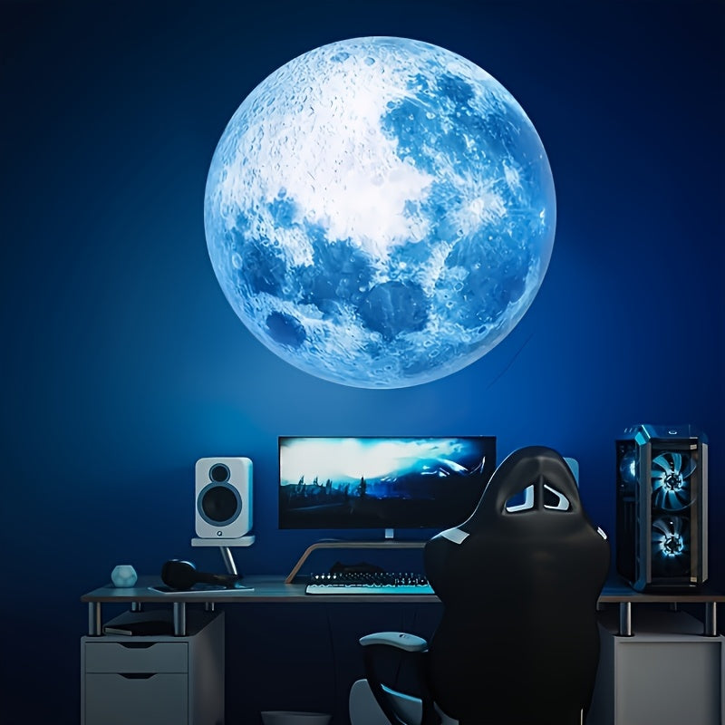 [Portable LED Light] 1pc Light + 3pcs Moon Light Plug | USB Interface, Portable LED Projection Light, 360° Rotatable USB Lamp, Bedroom Ceiling Photo Background, Proposal Wedding Decoration, Computer Accessories