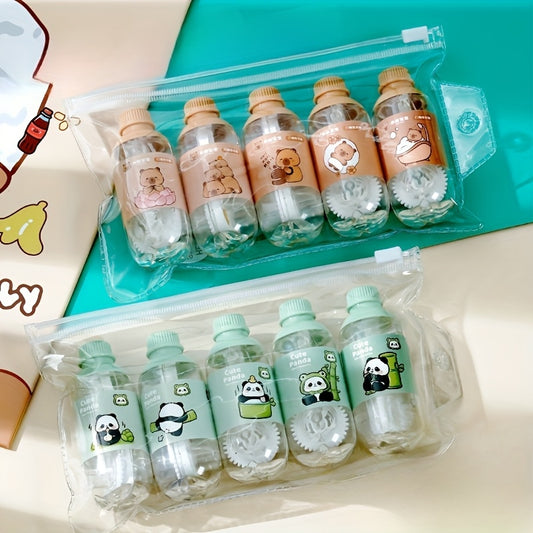 5-Pack Cute Cartoon Capybara Correction Tapes Capybara Correction Tapes Easy to Use for Instant Correction Can Modify Wrong Writing at Any Time Suitable for School And Office Supplies