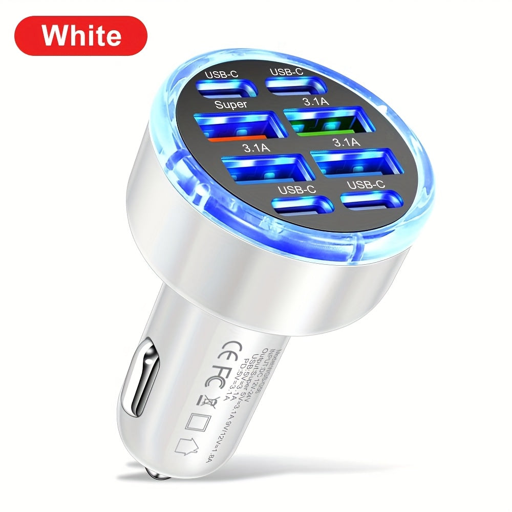 8-in-1 Car Charger with QC3.0 & PD