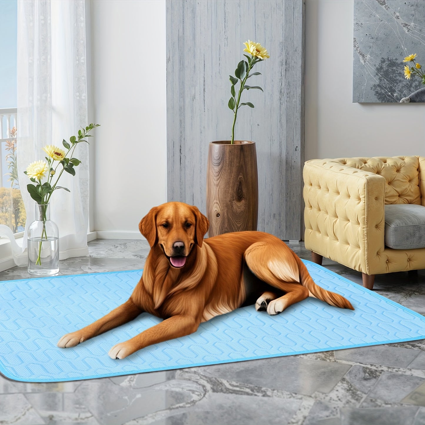 [2025 UPGRADED ICE-COOl MODEL] Summer Pet Cooling Mat Pad And Sleeping Pad Bed for Cat & Dog - Sweat Absorbent Surface - Keeps your pets cool and comfortable all summer long - Suitable for Small, Medium, and Large Cats & Dogs