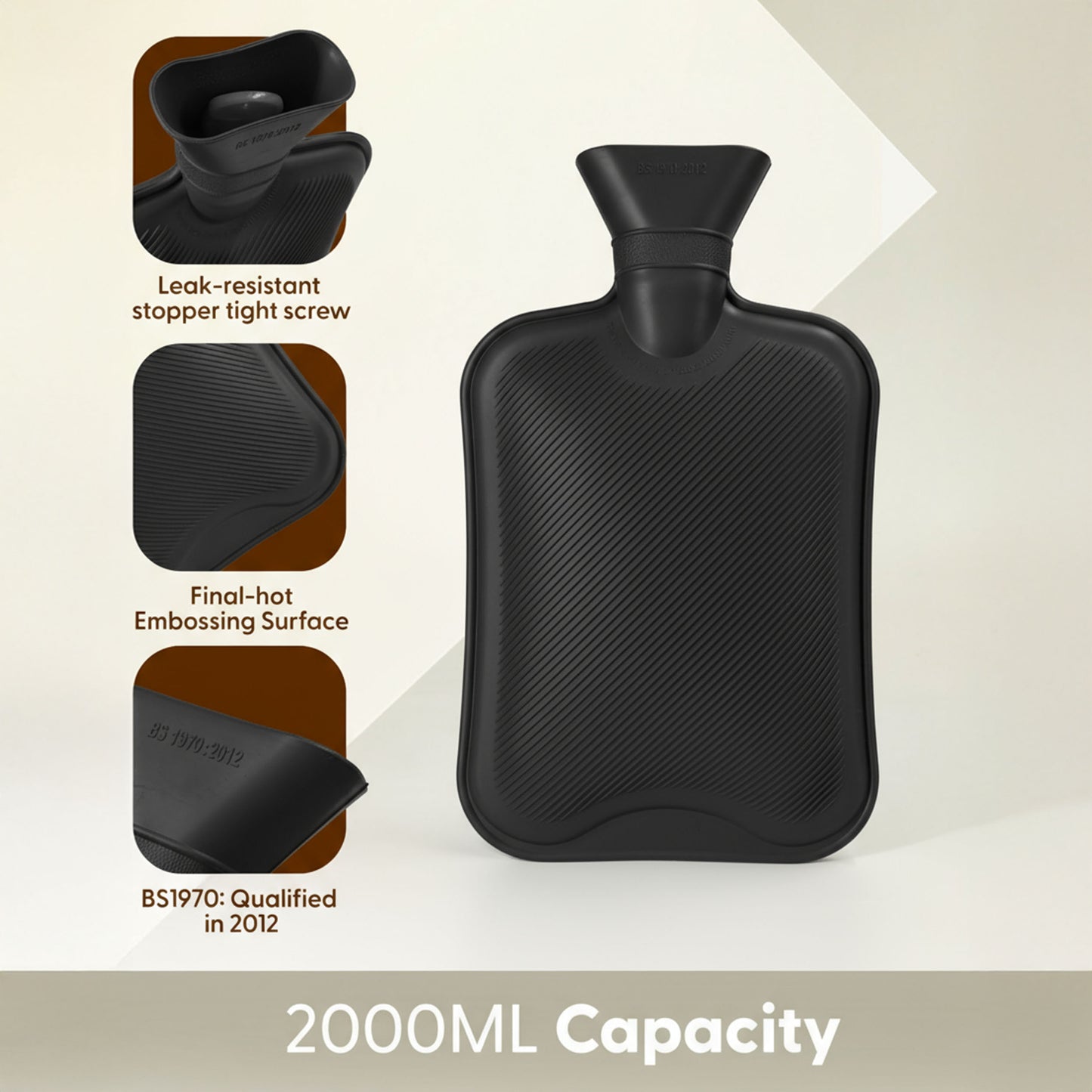 Cosy Hot Water Bottle with Plush Cover