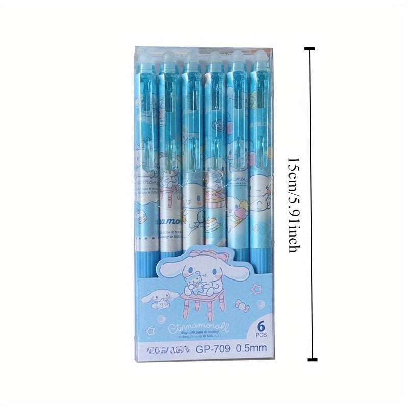 Random one! Sanrio Kulomi boxed erasable gel pen cute eraser Faux Leather case still pen ST crystal blue