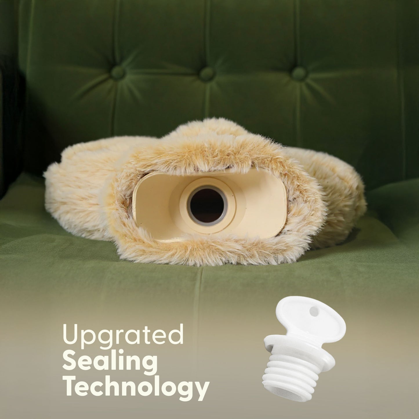 Cosy Hot Water Bottle with Plush Cover