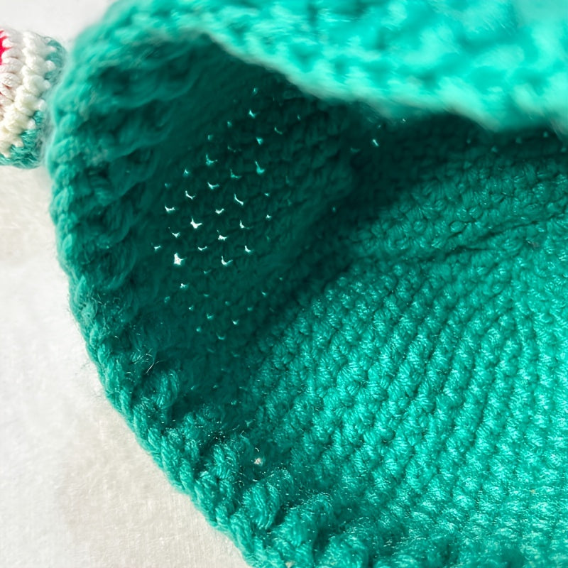 Novelty Handmade Crochet Knit Beanie, Funky Style Acrylic 100% No Brim Colorful Knit Fabric Hat, Unique Quirky Design for Casual Wear