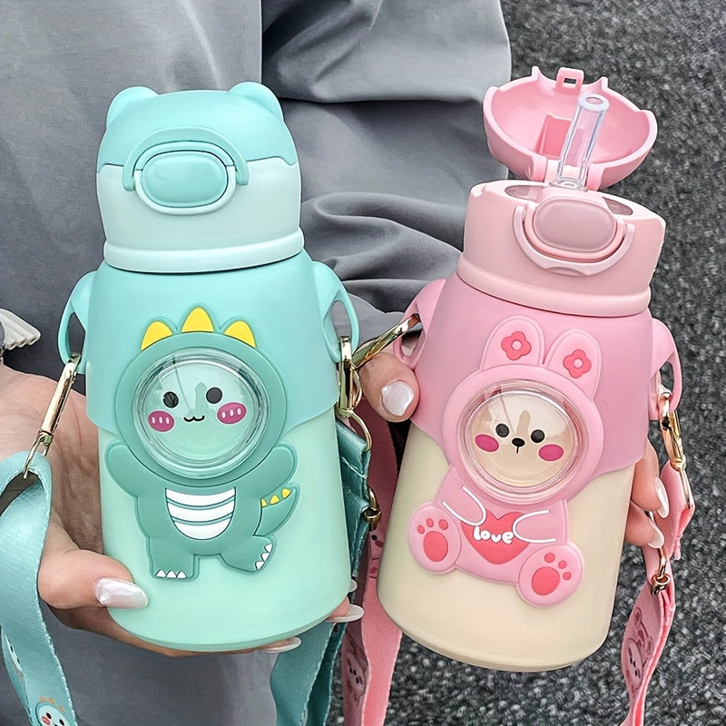 1pc Cartoon Stainless Steel Vacuum Flask, 520ml