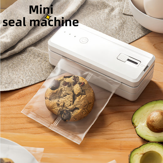 Portable Sealing Machine, 1300mAh, USB Charging | Quick Sealing, Used for Resealing Snacks and Plastic Bags to Keep Food Fresh | Very Suitable for Kitchen, Food Storage Mini Sealing Machine, Holiday Gifts,