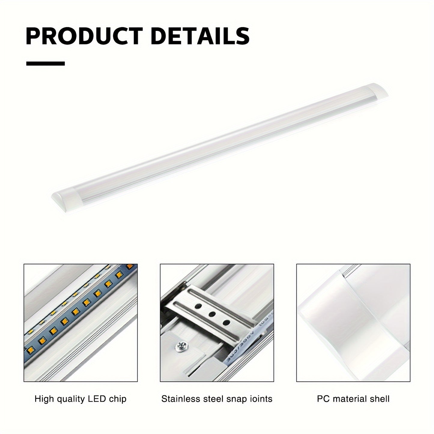 10-PACK 4-PACK 2-PACK 1-PACK 30.48cm 60.96cm 91.44cm 121.92cm 152.4cm LED Strip Lights Batten Tube Light Garage Workshop Ceiling Lamp Garage Ceiling Fixture