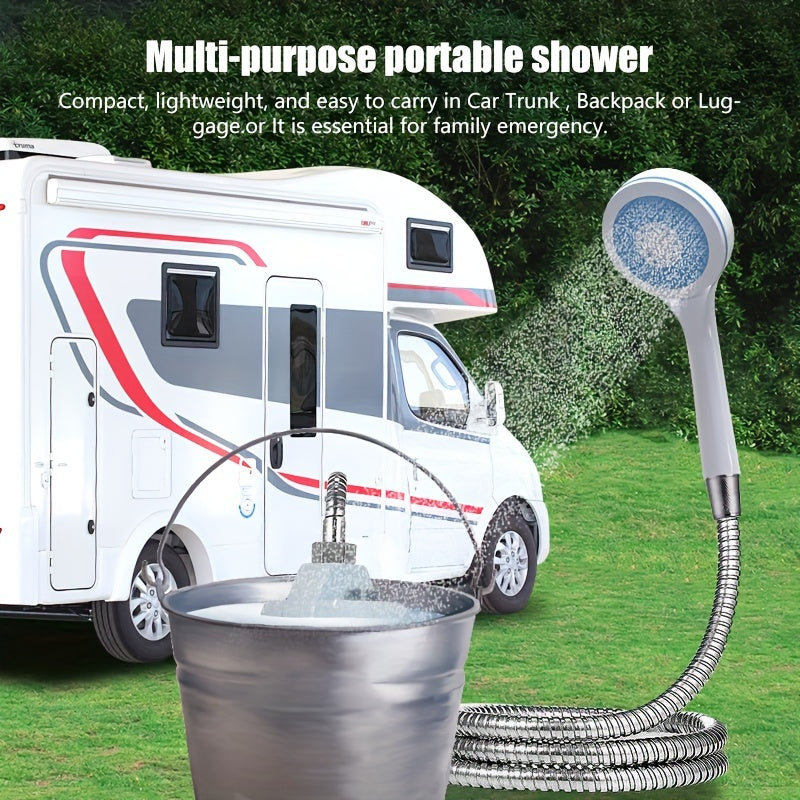Portable Camping Shower, USB Rechargeable Battery Powered Electric Outdoor Shower with ABS Material, Convenient for Camping, Beach, Hiking, And Climbing RV Exterior Showers