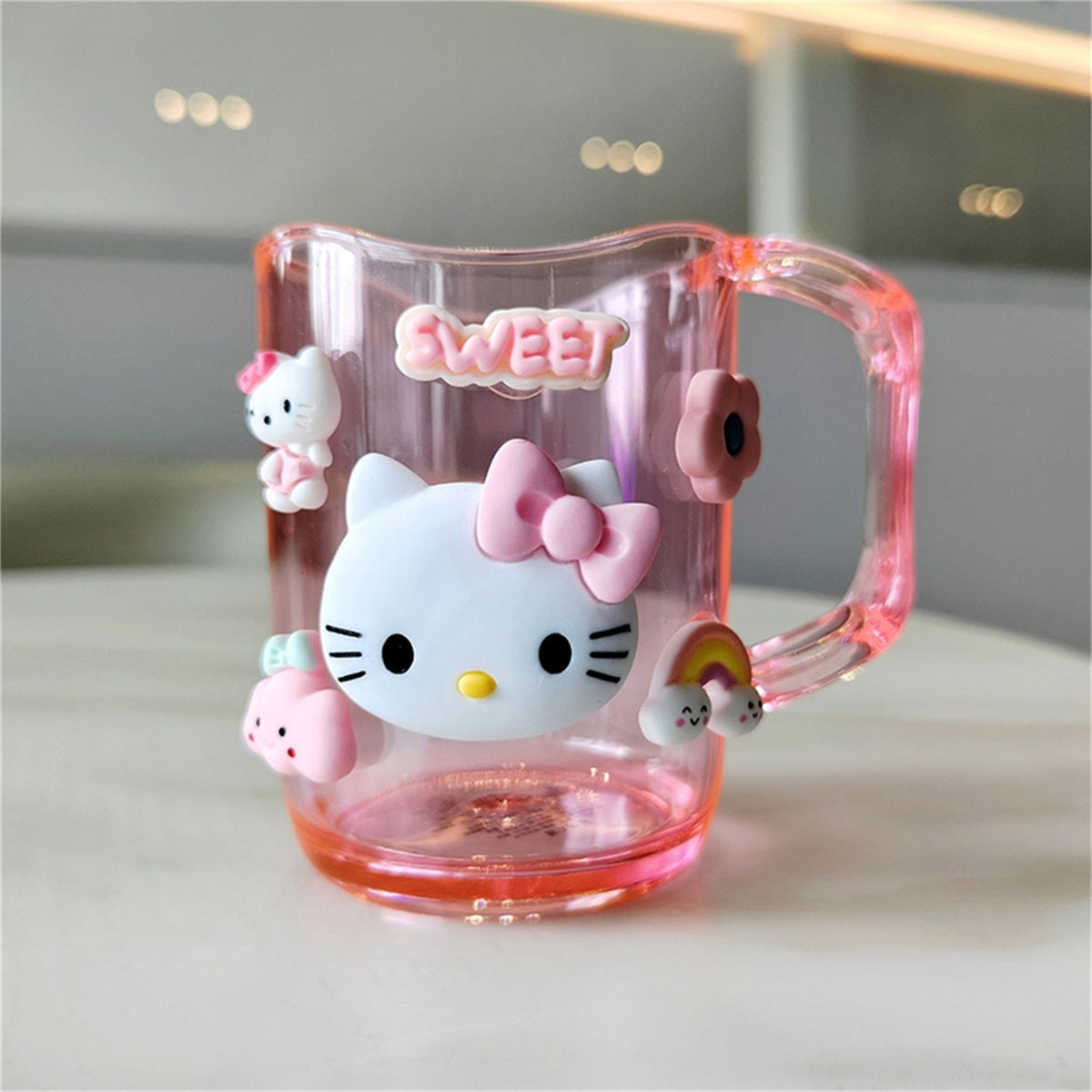 theme plastic toothbrush and rinse cup, durable and easy to clean, very suitable for home and dormitory, bathroom accessories | fun design | durable structure.