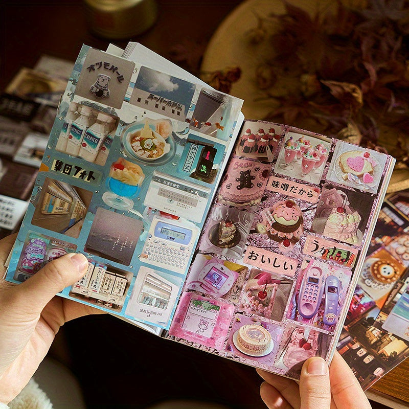 20 Japanese Ancient Cute ins Sticker Books- Glittering Memories Collection, DIY Scrapbook and Craft Accessories for Albums, Diaries, Phone Cases, Water Bottles, Guitars, Skateboards and Luggage, Scrapbook Stickers