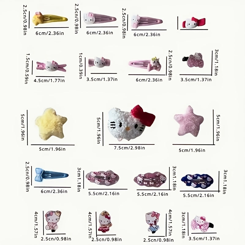 30pcs Cute Cartoon-Themed Hair Accessories and Clips: