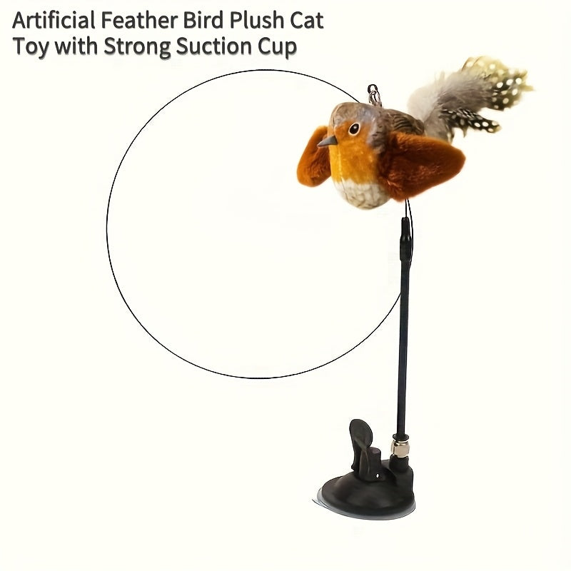 Interactive Cat Toy – Realistic Bird Sounds, Auto Flapping Fun