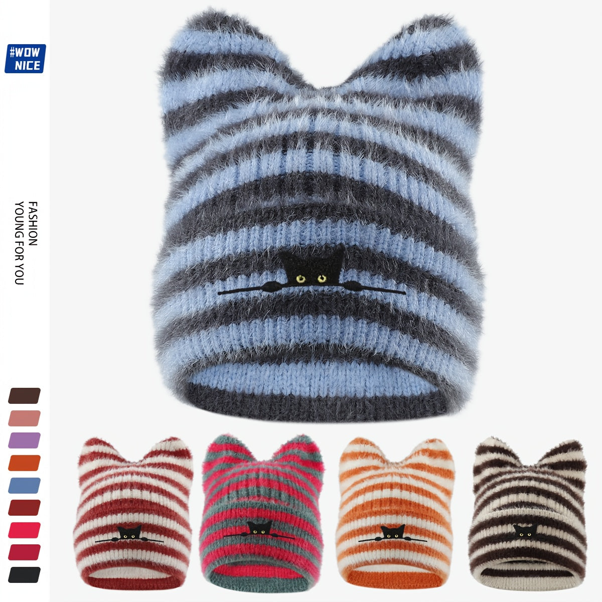 Women's & Men's Plush Winter Hat with Fluffy Ears