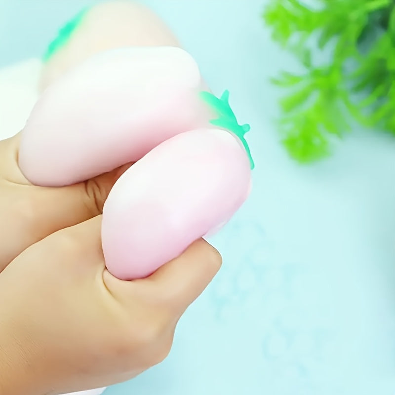 1, Color-Changing Strawberry Squeezing Toy in The Sun, New Unique Simulation Decompression Flour Ball, Decompression Toy, Stress Relief And Anxiety Gadget, New Year, Back to School Season, Spring Festival, Valentine'S Day, Ea