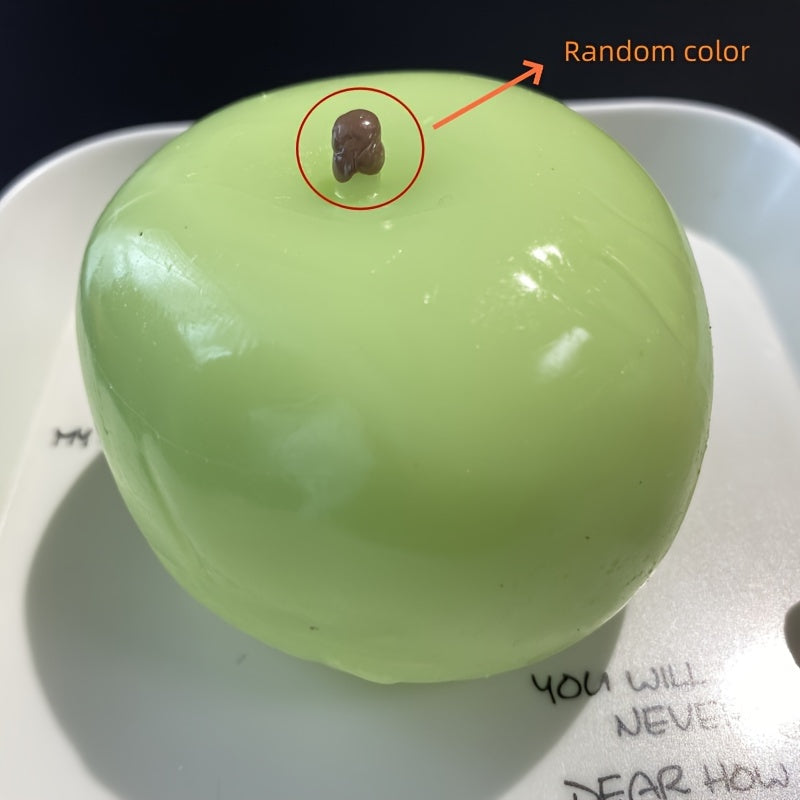 [Fun Stress Ball] 1pc Soft Green Apple-Shaped Stress Ball | Fun Squeeze Toy for Relaxation & Decoration, Perfect for Christmas Gifts, Party Favors, and Relax, Made of Durable Thermoplastic Polyurethane (TPU)