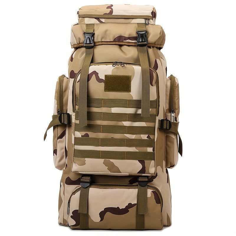 80L Hiking Backpack - Durable Oxford, Adjustable Straps, Multiple Compartments | Ideal for Outdoor Adventures, Camping, Travel