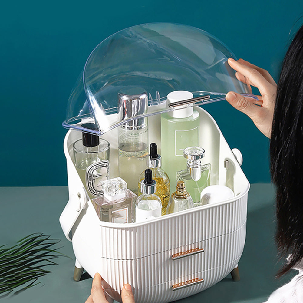 Multi-Function Make Up Case Dustproof Cosmetic Storage Box,