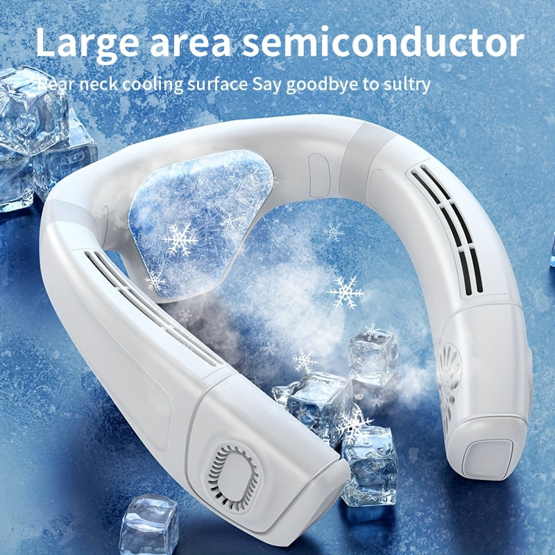 Wearable Neck Fan – Rechargeable, Quiet, Fast Cooling Relief