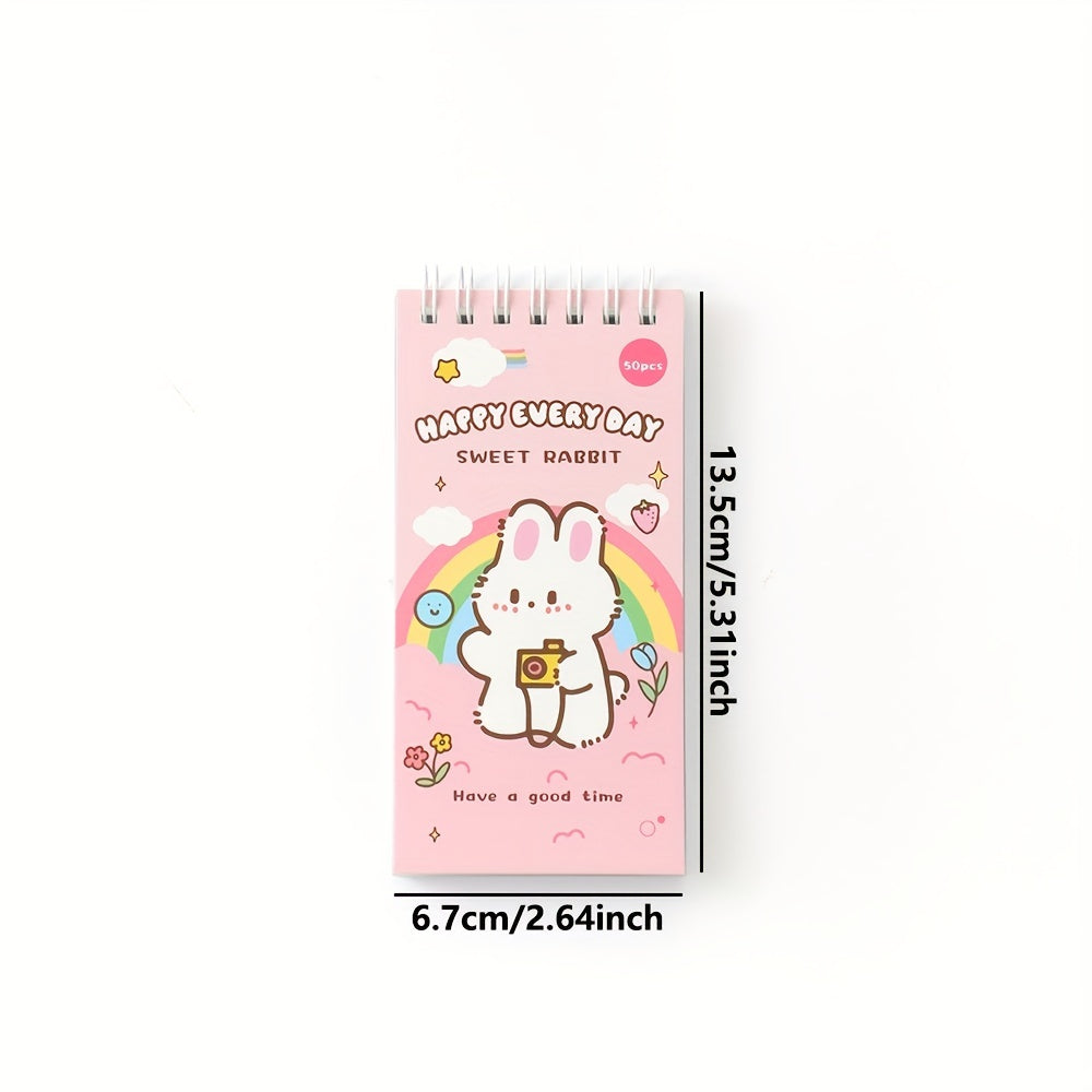 50 Sheets Cute Cartoon Rabbit Stickers Set | Waterproof PET Stickers for DIY Decorating Journaling Notebook | Scrapbooking Washi Stickers Stationery Supplies